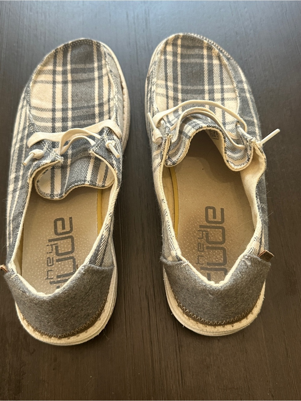 Hey Dude Casual Shoes in Gray and Cream - Picture 2 of 4